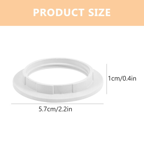 Durable Lamp Shade Ring White Plastic Household Users Home Lighting 20pcs 1