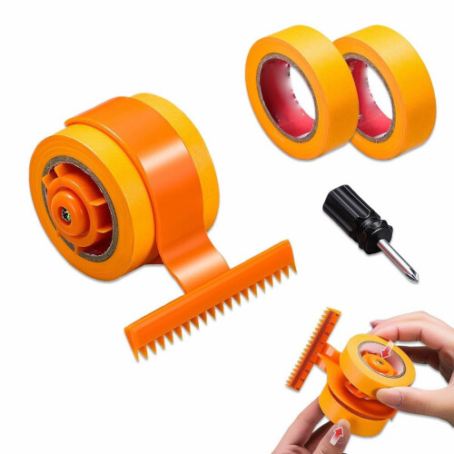 Draagbare tapehouder met schraper, oranje 4" x 1
