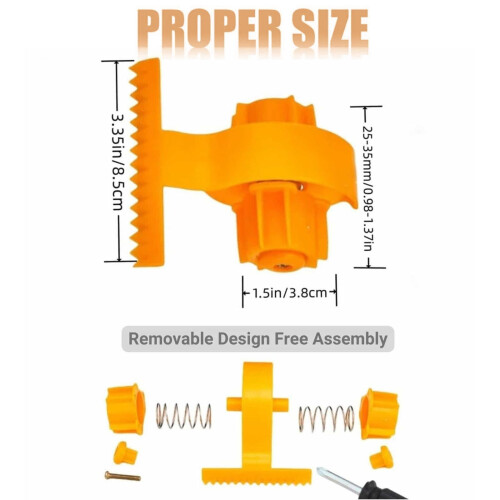 Draagbare tapehouder met schraper, oranje 4" x 2