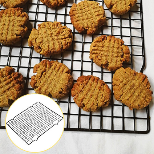 2/1pcs 11"x10" Nonstick Cooling Rack, Compatible with Half Sheet Pan, Oven Safe 1