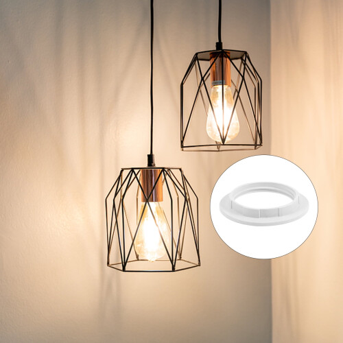 Durable Lamp Shade Ring White Plastic Household Users Home Lighting 20pcs 2