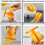 Portable Double Painter's Tape Dispenser with Scraper Orange 7