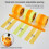 Portable Double Painter's Tape Dispenser with Scraper Orange 8