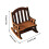 Μίνι Ευρωπαϊκή Ξύλινη Vintage Κουνιστή Πολυθρόνα, Συμβατή με Χριστουγεννιάτικες 2