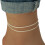 Women's Rhinestone Anklet Silver Adjustable 5