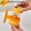 Draagbare tapehouder met schraper, oranje 4" x 7