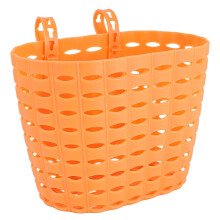 Stück abnehmbarer Fahrradkorb aus Kunststoff für Kinderfahrräder (ohne Aufkleber) (Orange)