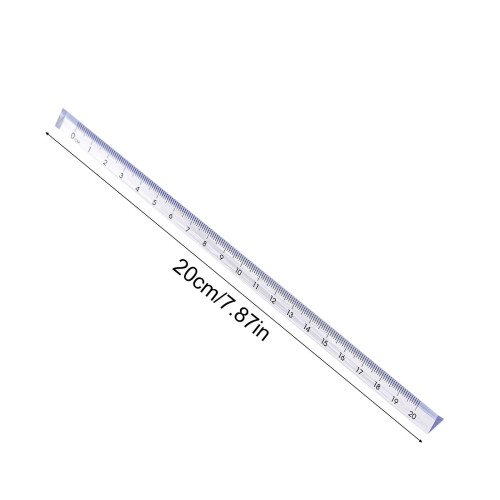 Triangular Ruler,Transparent Plastic Measuring Tool,Geometry Drawing and Angle Measuring,Compact Durable Ruler 1