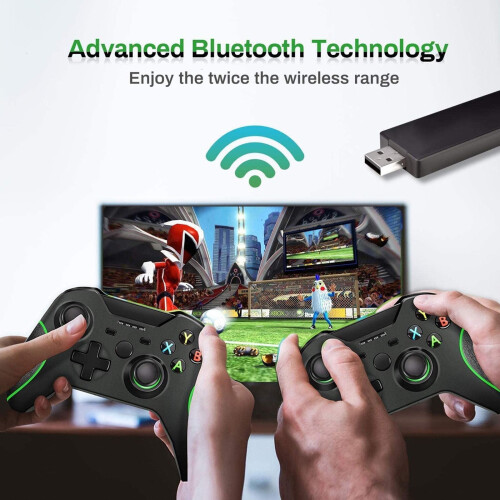 Controller di gioco wireless con ricevitore USB, design ergonomico, compatibile con Xbox One/S/X, PS3, Xbox Elite, Windows 10 1