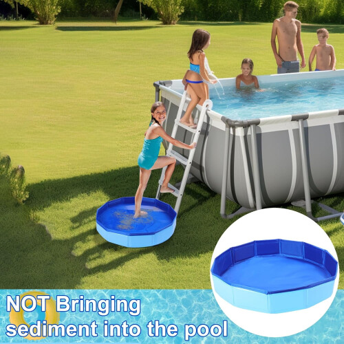 Foldable Foot Bath Basin – Portable Blue Soaking Tub 1