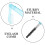 Double-ended Folding Eyelash Comb 14.80X1.50X0.60CM Blue 7