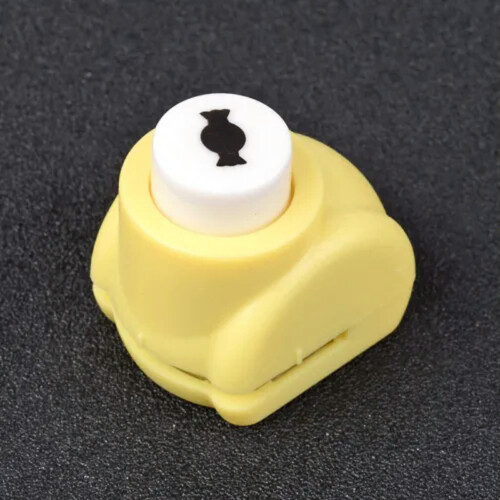 Random Color Mini Plastic Paper Punches Craft Cutter Scrapbooking Pick Patterns-Candy-5x9mm 2