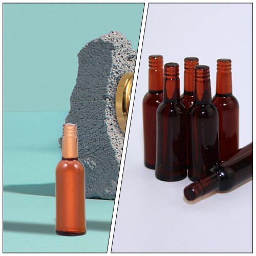 12pcs Mini Beer Bottle Miniature Doll House Simulation Small Beer Bottle Models 2