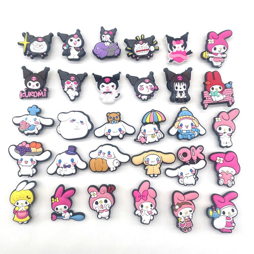 Σετ 30 τεμαχίων από PVC Sanrio για παπούτσια, χαριτωμένα διακοσμητικά παπουτσιών με 1
