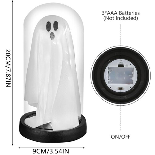 Φωτιστικό νυχτός Ghost Jar 7,9x3,5 ιντσών με απαλή λάμψη, παιδικό υπνοδωμάτιο, παιδικό 2