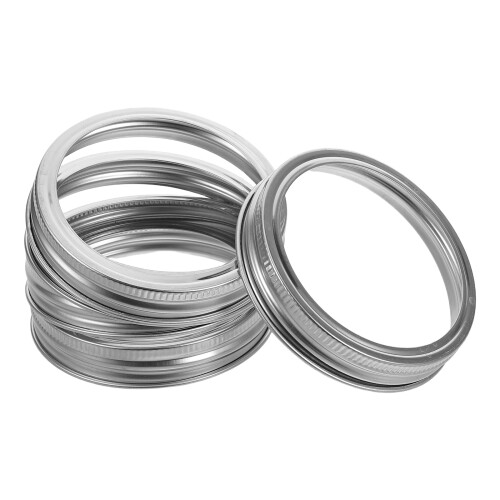 12Pièces Insert Grille Acier Pour Mason Jar Usage DIY Argenté 1