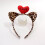 Cat Ears Headband Leopard Print Heart Shape 1 Pack 4