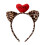 Cat Ears Headband Leopard Print Heart Shape 1 Pack 6