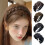 Faixa de cabelo com presilha e dentes, resistente ao calor, em material sintético. 5