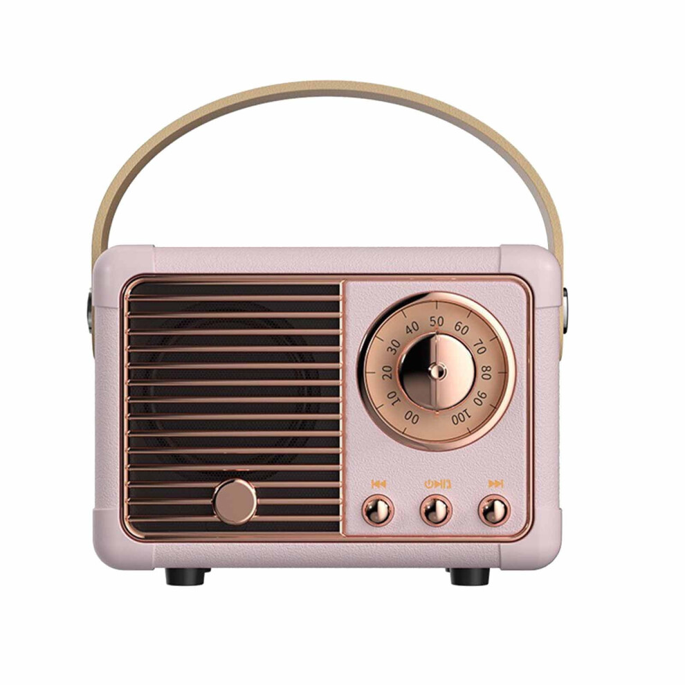 Mini Bluetooth Speaker Â Portable Wireless Desktop & Outdoor Speaker With Clear Stereo Sound, Pink 9193271237105
