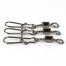 Fishing Swivel Clips Silver 40 pcs