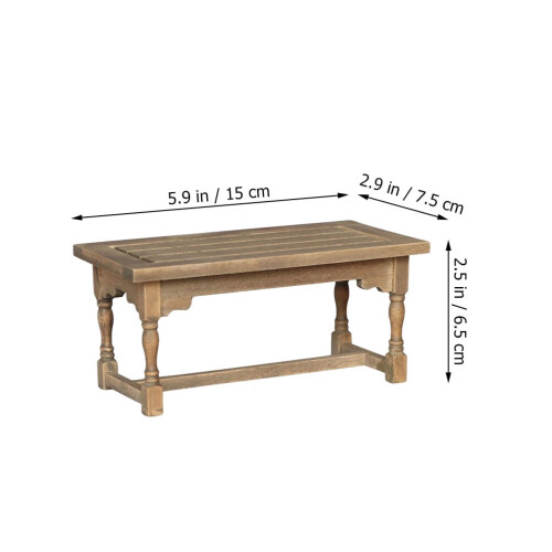 Dolls House Table Miniature Accessory Wooden Table Dining Dessert Table Kitchen Decoration 1