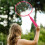 1Ensemble Ensemble Badminton Pour Enfants Rackets Rosé Portable 4