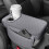 Car Armrest Cushion PU Leather Beige with 2 Cup Holders and 6