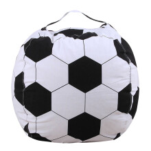 Stuffed Animal Storage Bean Bag Chair Cover For Kids 21 Inch Soccer Zipper Beanbag Chair Cover For Organizing Toddler And Kids Rooms Plush Toys