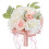 Artificial Rose Bridal Bouquet White Light Peach 1