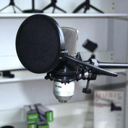 Double Layer Studio Microphone Filter Flexible Wind Screen Mic Shield 2