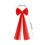 Red Cloth Christmas Tree Topper Bow 45.3 Inch 2