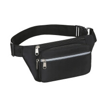 Men's Nylon Waist Pack, Business Wallet, Outdoor Sports Mobile Phone Belt Bag for Everyday Use