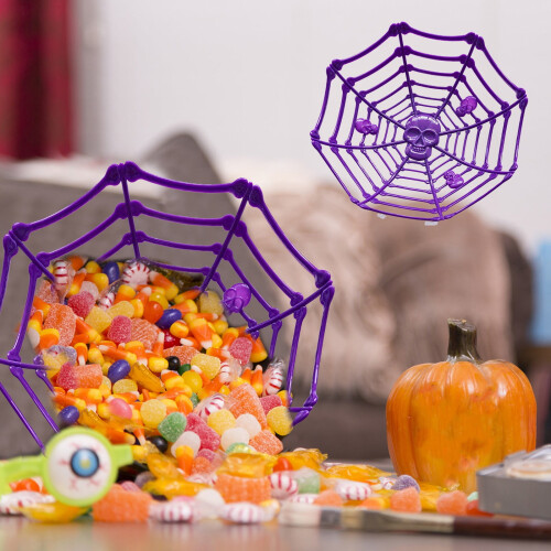 Μπολ με γλυκά σε σχήμα ιστού αράχνης για το Halloween – Πλαστικά μπολ σερβιρίσματος 1