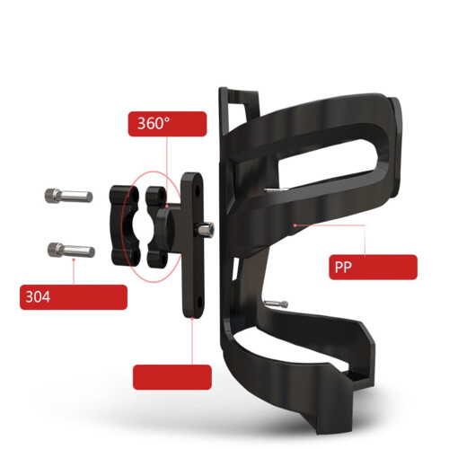 Bike Cup Holder Black Quick Release 1 Set 2