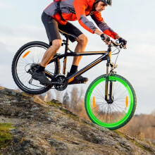 Bicycle Spoke Lights, LED Wheel Lights, 6 Color S-Shaped Tire Lights for Night Cycling Safety