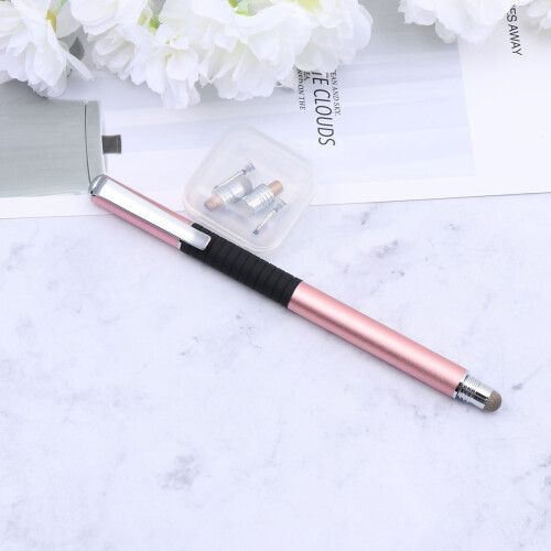 Set di 5 penne stilo a punta fine per tablet e smartphone, colore oro rosa. 2