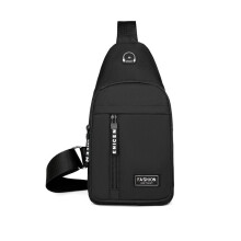 Rucsac crossbody cu orificiu pentru căști pentru bărbați și femei - Rucsac de piept cu curea pentru drumeții, călătorii