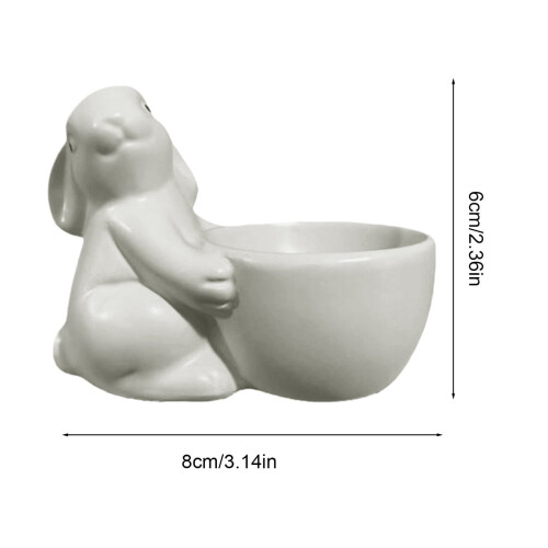 Cute Resin Easter Bunny Boiled Egg Cups – Kitchen Gadget, Tabletop/Dorm Use, Compatible with Easter Decor 1