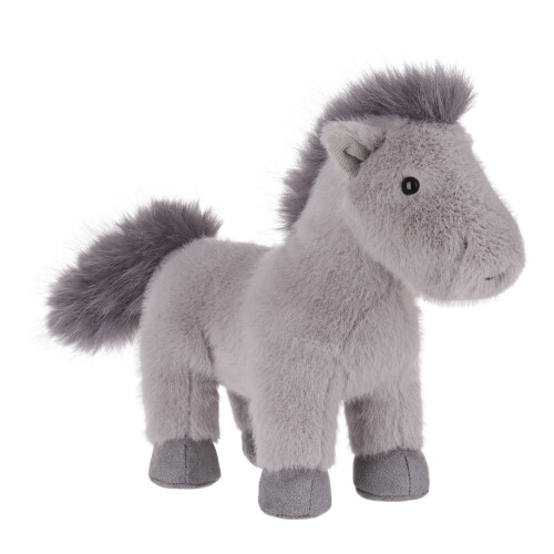 Brinquedo de pelúcia de pônei selvagem cinza para crianças, 24 cm (9,5 polegadas).
