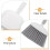 Compact Design Multi Color Plastic Broom With Dustpan 1Set 10.3x6.7x1.3In 3