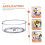 FOXNOVO Rotating Condiment Organizer Clear Pet Material for Kitchen Storage 3