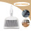Compact Design Multi Color Plastic Broom With Dustpan 1Set 10.3x6.7x1.3In 6