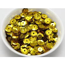 1500 CUP Round loose sequins Paillettes 12mm sewing Wedding craft Colour Choice-Gold