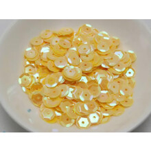 3000 8mm CUP round loose sequins Paillettes sewing Wedding-Yellow AB