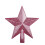 Pink Glitter Christmas Tree Topper Shatterproof 5.9 inch 2