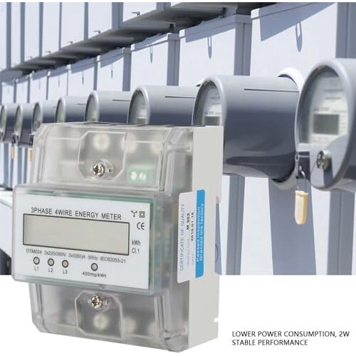 3 Phase Power Meter DTM024 LCD Digital kWh Meter 220/380V 2