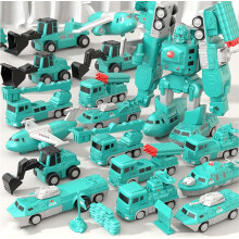 Magnetic Robocar Set, 35PCS w/ Storage Box, 7-in-1 Transformable Vehicle & Robot Toy, Educational Building Toy for Kids 3-7