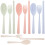 Reusable Travel Utensils Set Wheat Straw 4 Sets 1