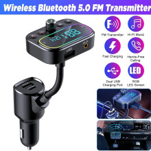 FM transmitter car adapter Bluetooth 5.0 dual USB